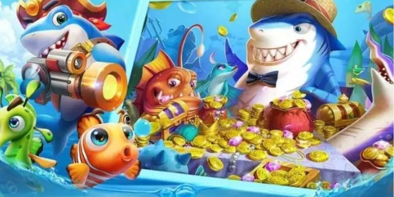 Cảnh trong game bắn cá ăn xu Jili Happy Fishing