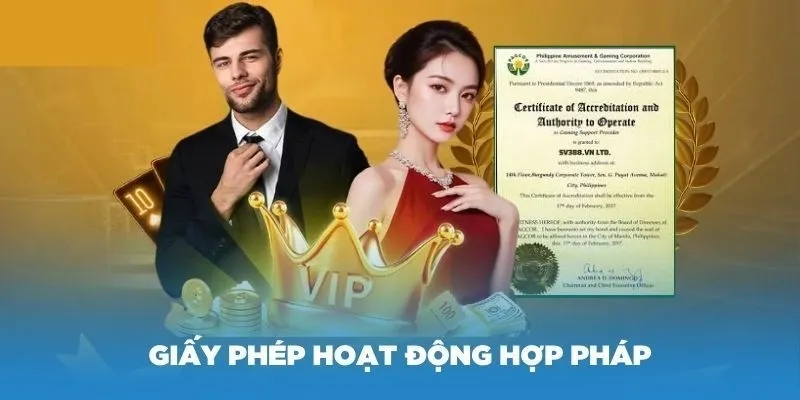 SIU88 luôn đảm bảo tính hợp pháp nhờ sở hữu giấy phép hoạt động từ các tổ chức