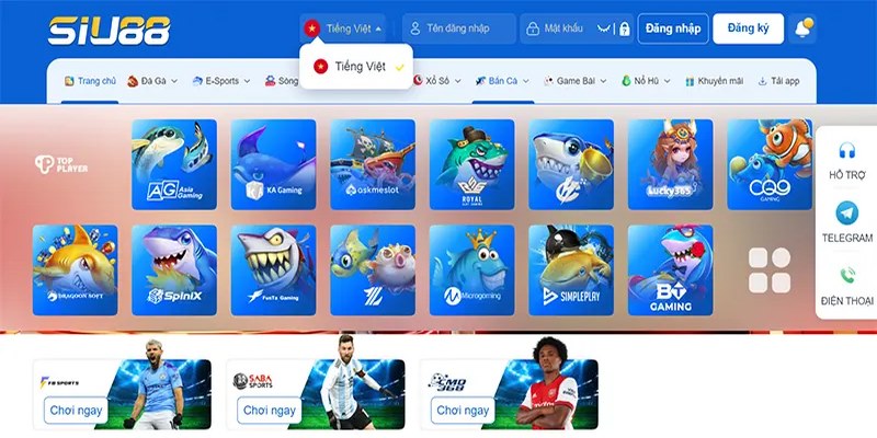 Kho game đa dạng, đẳng cấp